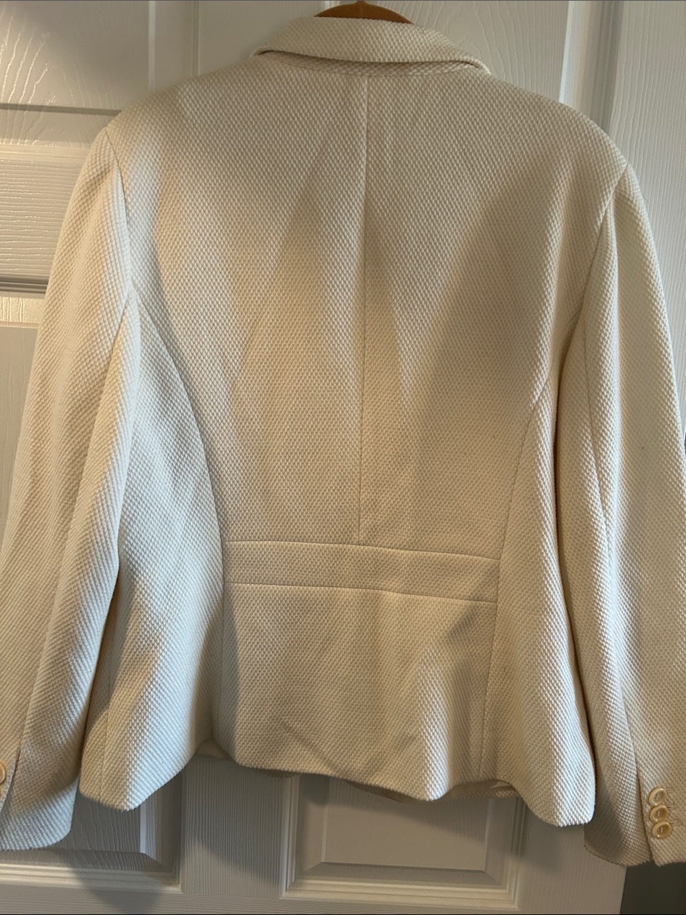 Talbots Cream Textured Two-Button Blazer - Picture 5 of 12